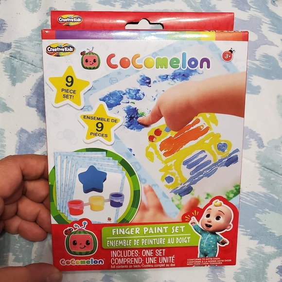 Cocomelon Kids Finger Paint Set Toy 9 PC - Picture 1 of 2